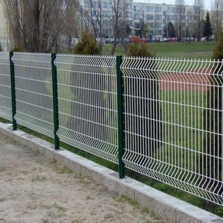 Забор из сетки рабицы вид 4
